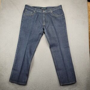 Enyce Jeans Mens 44X34 (41X32) Blue Dark Wash Straight Hip Hop Baggy